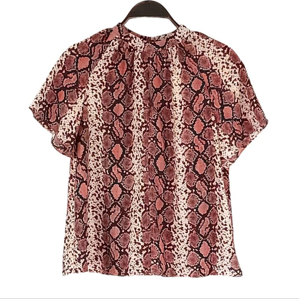 Sunday In Brooklyn Short Sleeve Snake Blouse